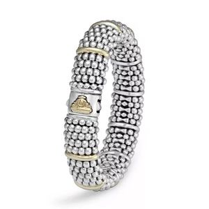LAGOS Caviar Silver/Gold Bracelet. Signature statement piece! $1830 retail!